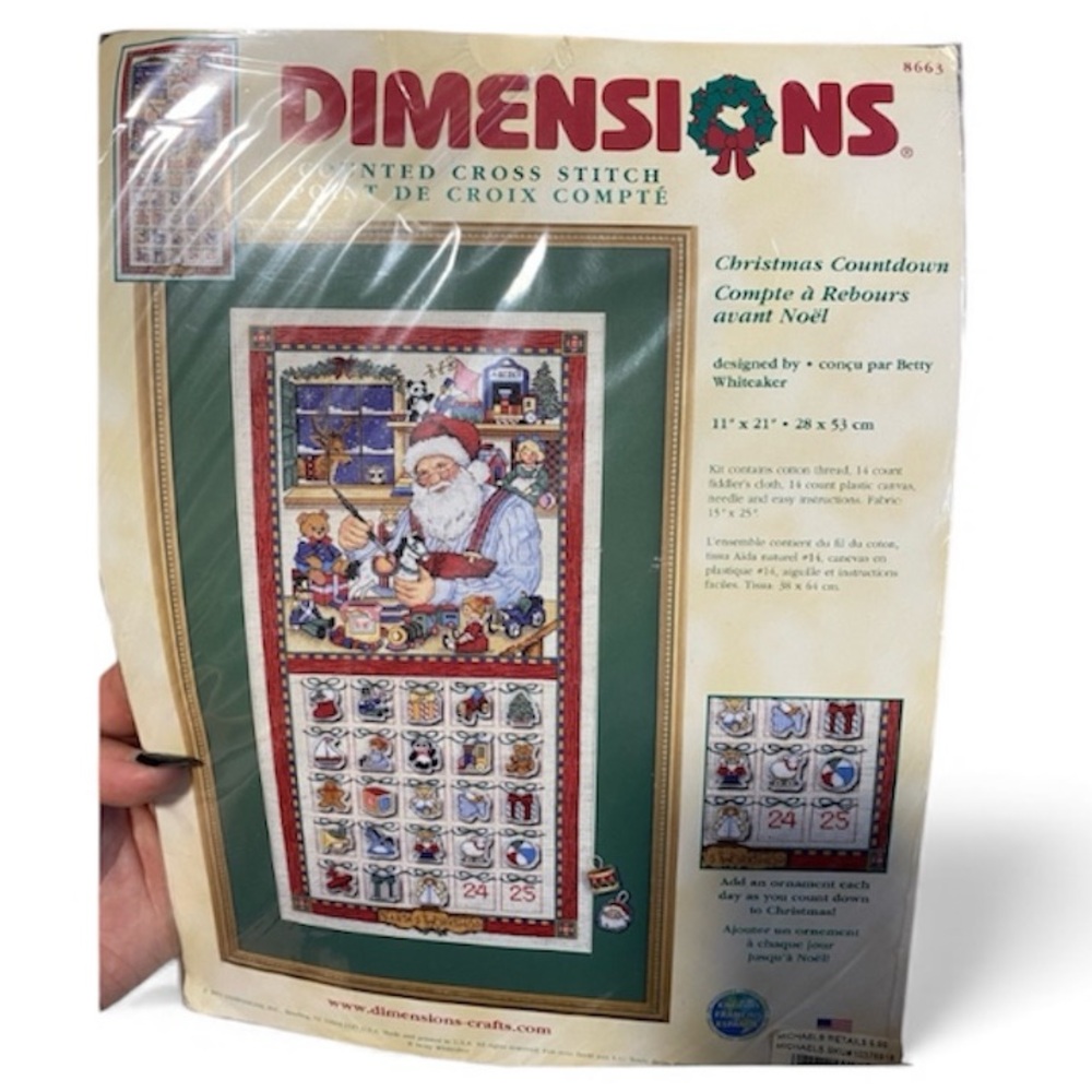 Dimensions Counted Cross Stitch Advent Calendar Christmas Countdown Kit 8663